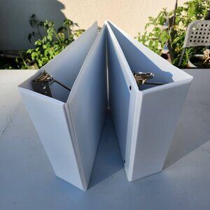 2x New 3" 3 Inch 3 Ring Binders Binder Bundle Office Supplies Round Ring White S